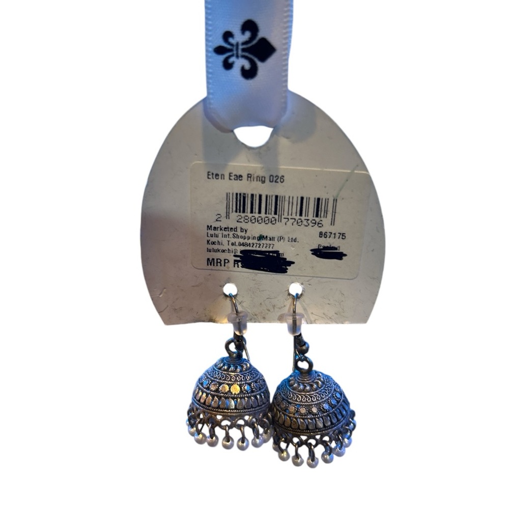 Lulu Naturelle Jhumka Style Dangle Earrings with pearls, New - Picture 3 of 6